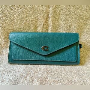 Coach Green Slim Leather Wallet